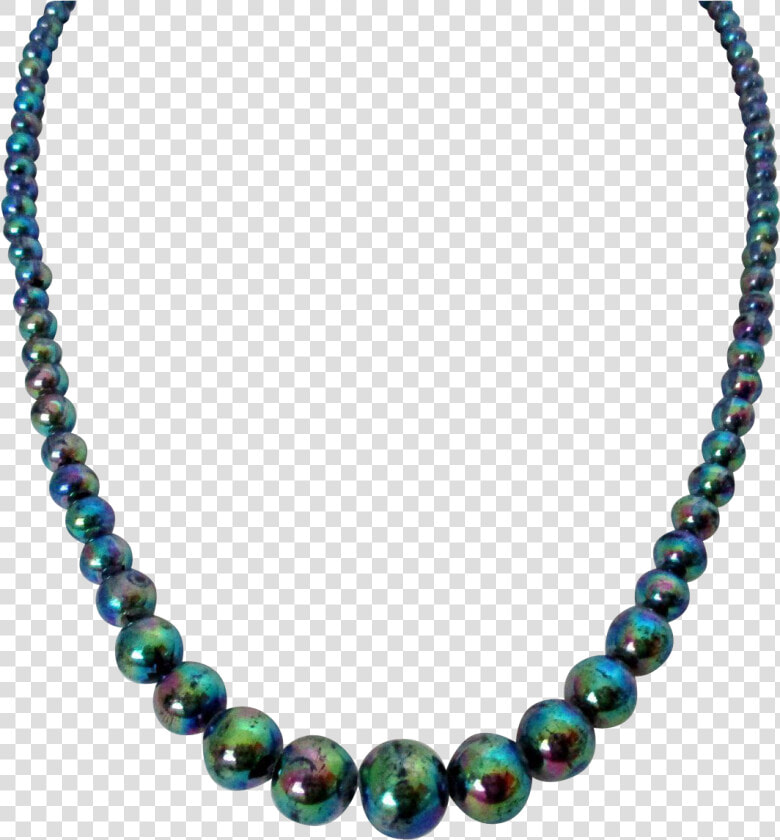 Japan Glass Single Strand Necklace Vintage Color   Black Pearl Necklace Png  Transparent PngTransparent PNG