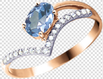 Lady´s Ring In Red Gold Of 585 Assay Value With Blue   Pre engagement Ring  HD Png DownloadTransparent PNG