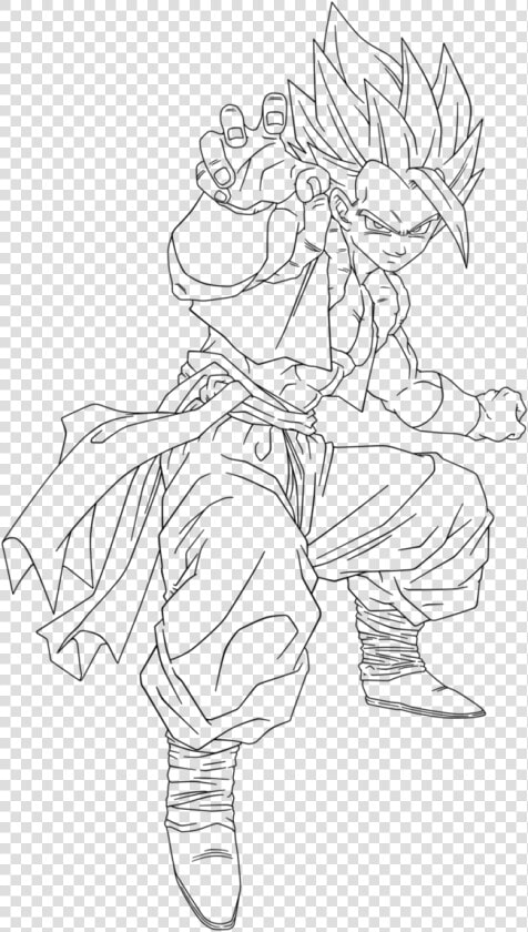 13 Pics Of Dbz Gogeta Coloring Pages   Dragon Ball Super Gogeta Coloring Pages  HD Png DownloadTransparent PNG