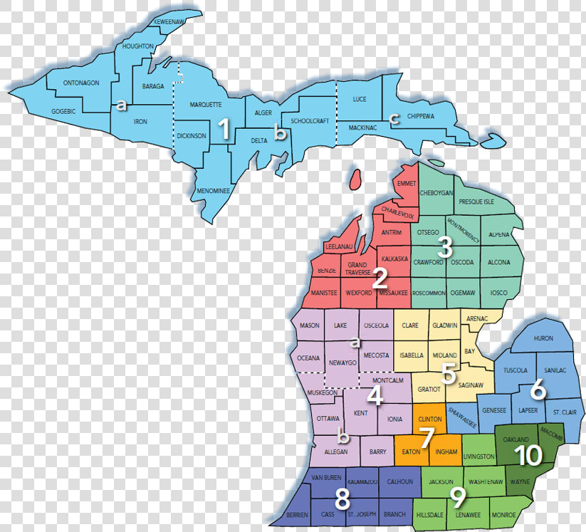 Regional Map 537423 7   Map Of Michigan Native American Tribes  HD Png DownloadTransparent PNG