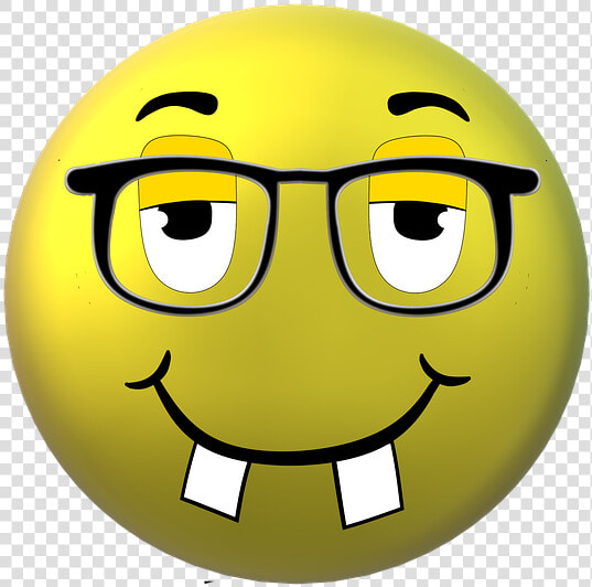 Smiley  Glasses  Nerd  Incisor  Intelligent  Emojis   Emoji  HD Png DownloadTransparent PNG