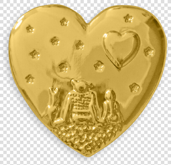 Gold Heart   Shrek Gold Heart Pin  HD Png DownloadTransparent PNG