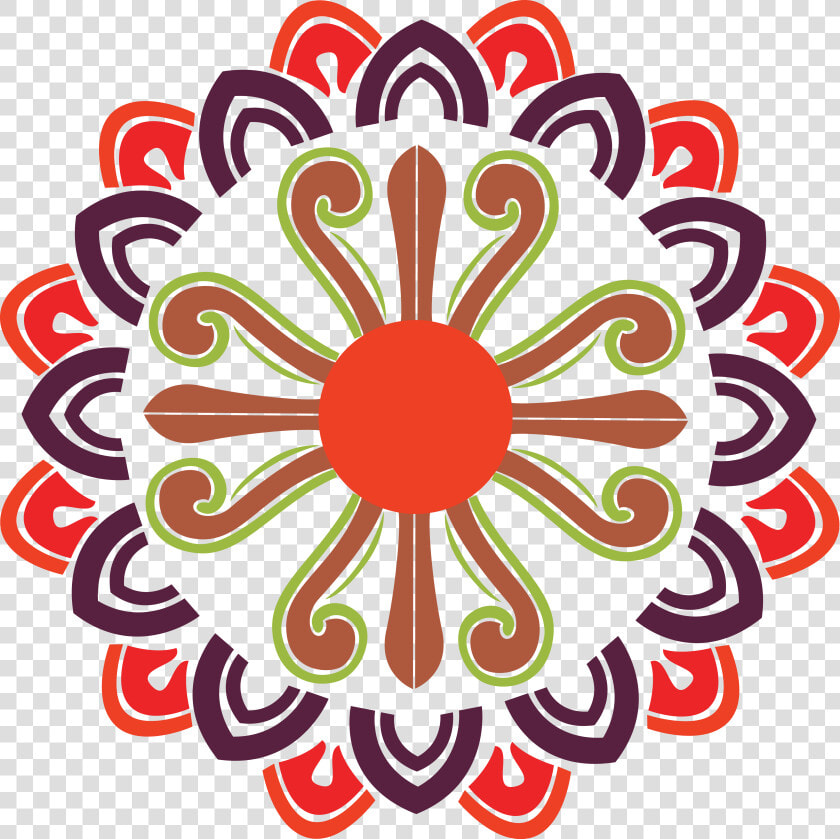 Transparent Red Pattern Png   Rangoli Design Clipart Png  Png DownloadTransparent PNG