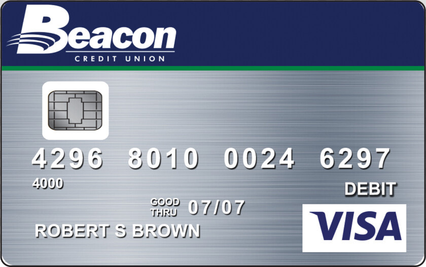 Credit Card Png   Beacon Credit Union Visa Card  Transparent PngTransparent PNG