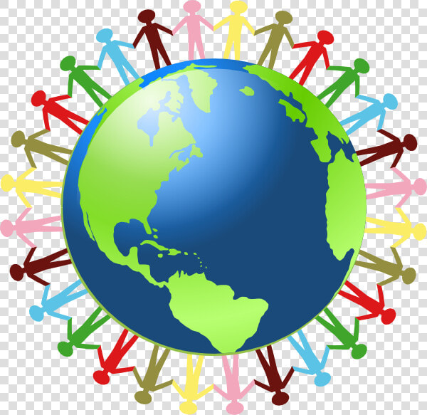 Holding Hands Around The World Clip Art At Clker  HD Png DownloadTransparent PNG