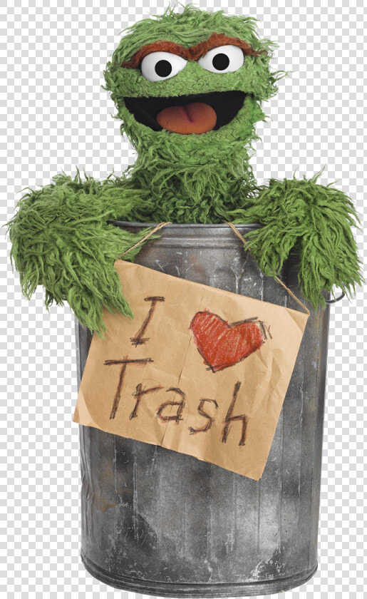 Oscar The Grouch I Love Trash  HD Png DownloadTransparent PNG