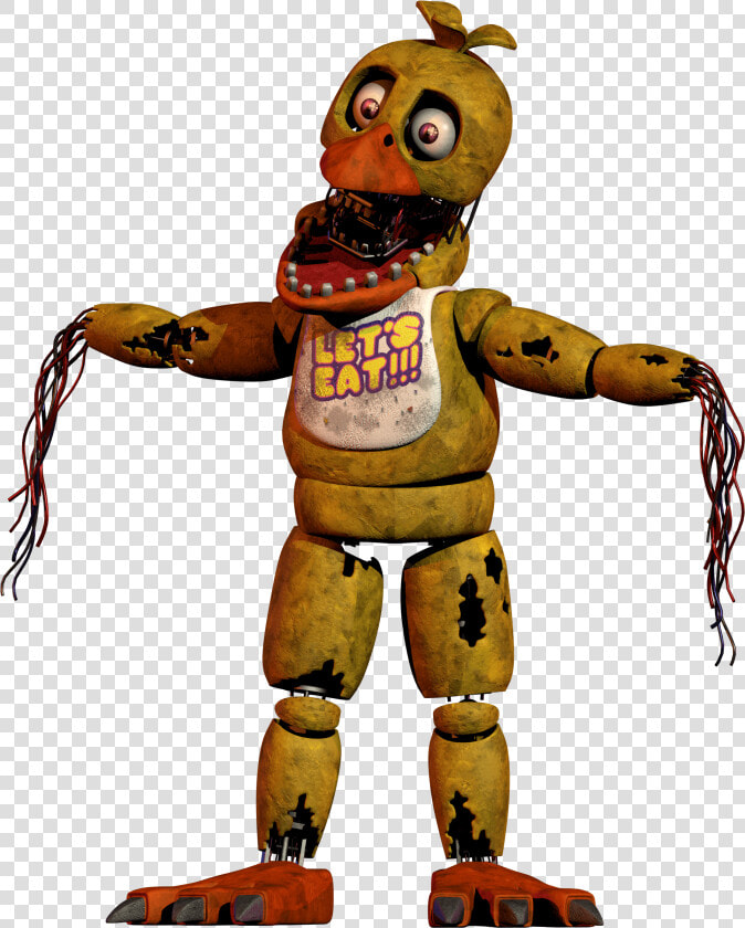 Fnaf Withered Chica Model  HD Png DownloadTransparent PNG