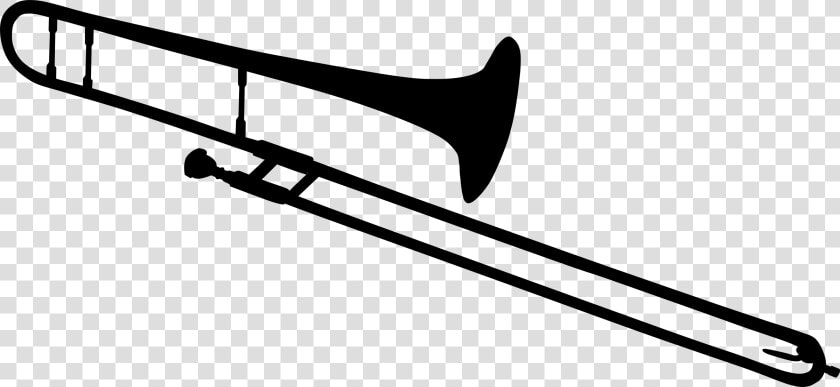 Trombone Silhouette Musical Instrument Clip Art   Trombone Clipart  HD Png DownloadTransparent PNG