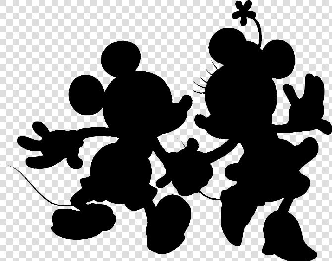 Siluetas De Personajes Disney Para Imprimir Gratis   Mickey And Minnie Mouse Silhouette  HD Png DownloadTransparent PNG