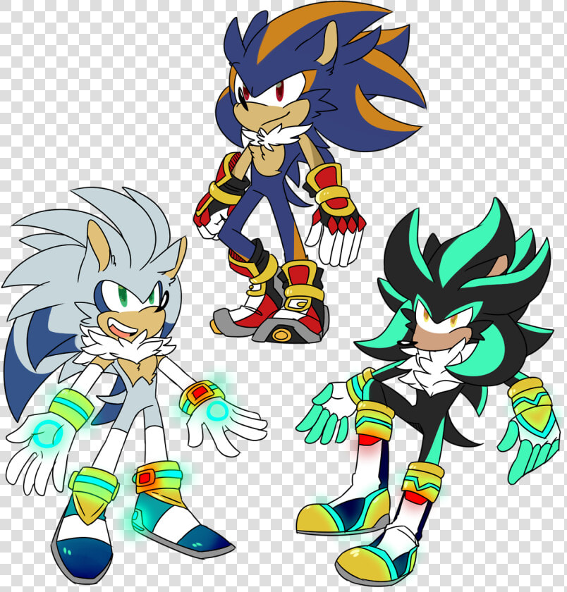 Heres A Fusion Triangle I Did going Clockwise We Have sonic shadow   Sonic Shadow And Silver Fusion  HD Png DownloadTransparent PNG