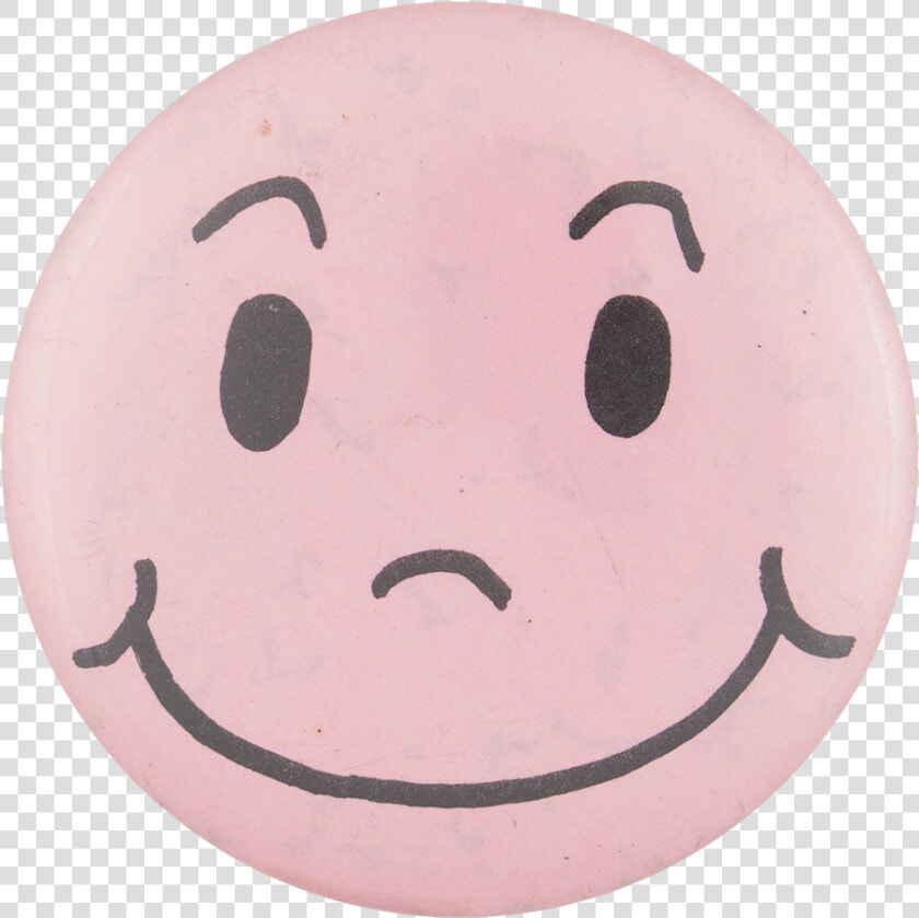 Pale Pink Smiley Face Smileys Button Museum   Pale Smiley Face  HD Png DownloadTransparent PNG