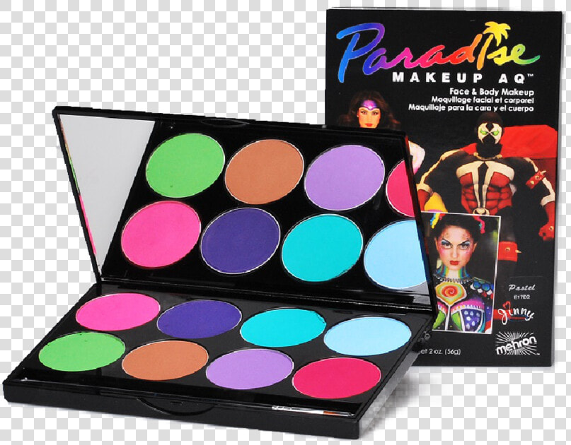 Mehron Paradise Makeup 8 Color Palette   Pastel Mehron Palette  HD Png DownloadTransparent PNG