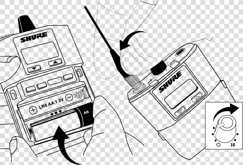 Insert The Batteries Or Battery Pack And Attach Antennas   Sketch  HD Png DownloadTransparent PNG