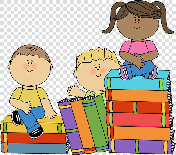 Kids Sitting On Books   Children Literature  HD Png DownloadTransparent PNG