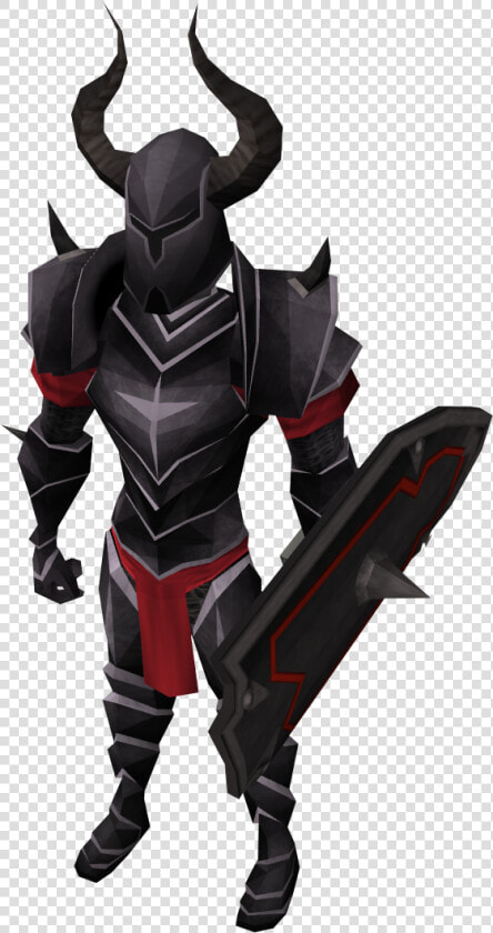 Transparent Runescape Character Png   Runescape Full Black Armor  Png DownloadTransparent PNG