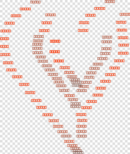 Heart Figure Done By Words Svg Clip Arts   Carmine  HD Png DownloadTransparent PNG