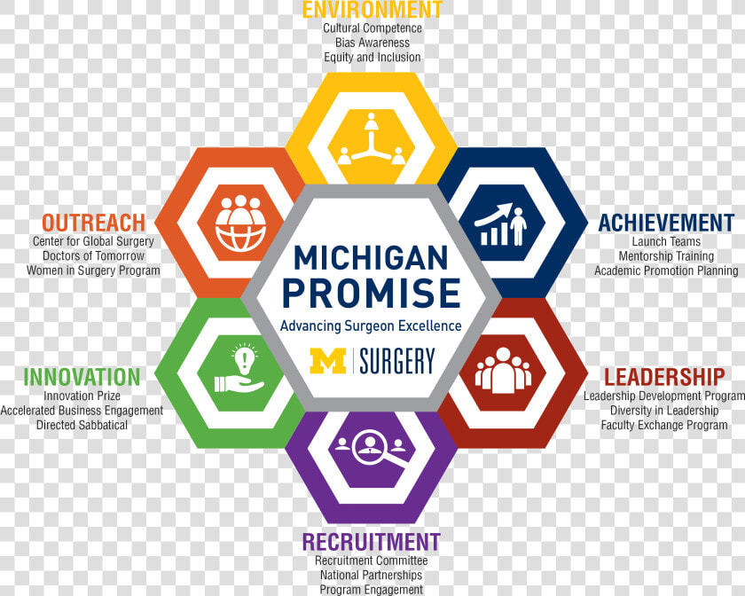 Michigan Promise Graphic With Icons And Initiatives   Leadership Development Program Promotion  HD Png DownloadTransparent PNG