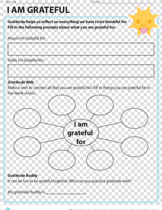 Am Grateful For Worksheet  HD Png DownloadTransparent PNG