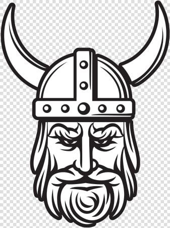 Printed Vinyl Viking Head Stickers Factory   Cartoon Viking Horned Helmet  HD Png DownloadTransparent PNG