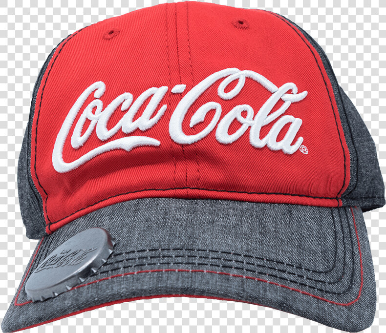 Coca Cola Script Denim Baseball Cap With Bottle Opener   Baseball Cap  HD Png DownloadTransparent PNG