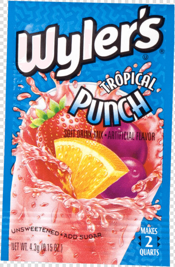 Wyler’s Tropical Punch   Wyler  39 s Drink Mix 2 Qt  HD Png DownloadTransparent PNG