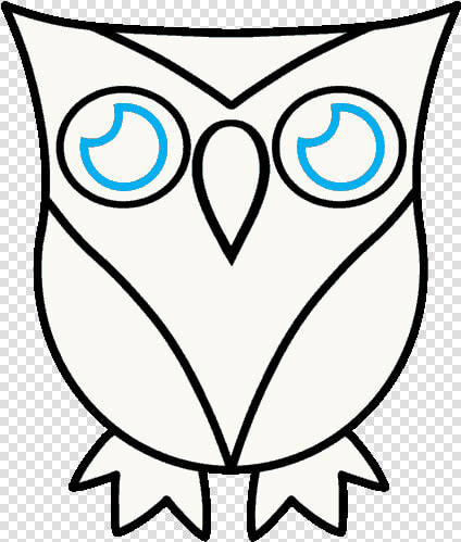 How To Draw A Cartoon Owl In A Few Easy Steps Easy   Drawing Owl  HD Png DownloadTransparent PNG