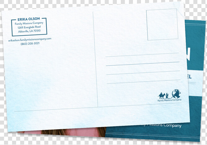 Family Missions Company Postcard Mailer Template Back   Handwriting  HD Png DownloadTransparent PNG