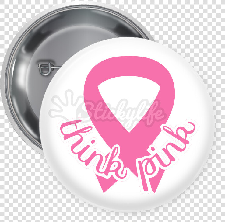 Think Pink Button   Art Club Pin Buttons  HD Png DownloadTransparent PNG