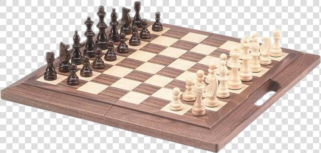 Classic Folding Chess Set   Wooden Chess Board Large  HD Png DownloadTransparent PNG