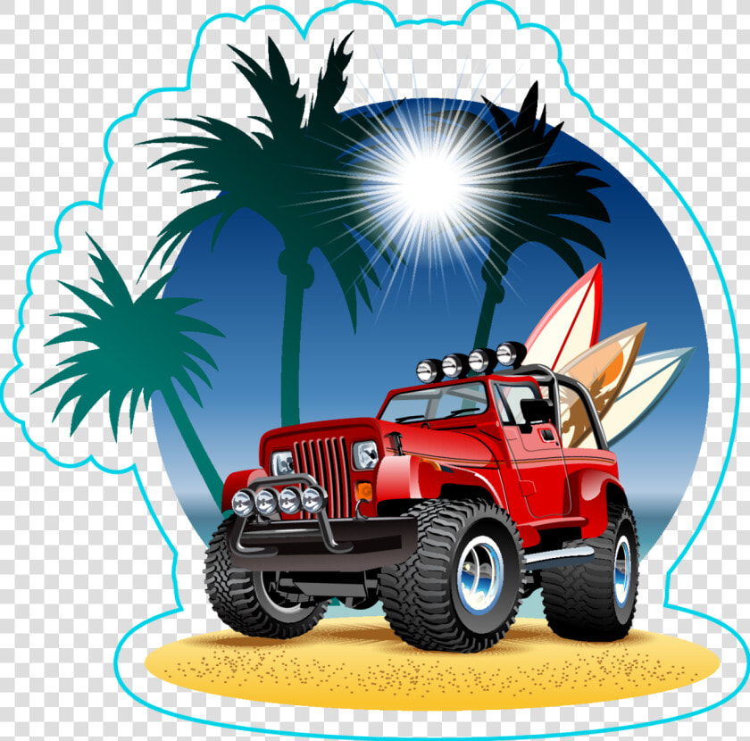 Transparent Jeep Vector Png   Beach Jeep Cartoon  Png DownloadTransparent PNG