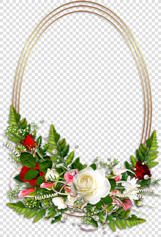 Death Photo Flower Frames Png   Oval Frame With Flower  Transparent PngTransparent PNG