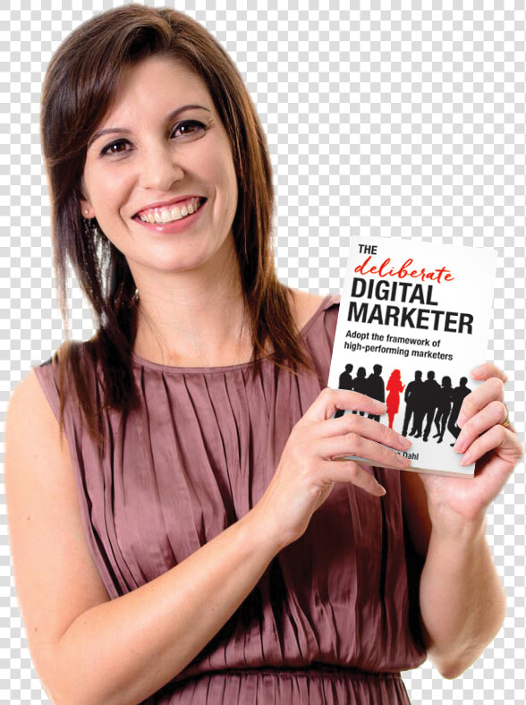 The Deliberate Digital Marketer Book By Louisa Dahl   Girl Holding Book Png  Transparent PngTransparent PNG