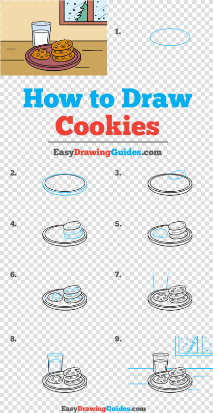 How To Draw Cookies   Draw A Cookie Easy  HD Png DownloadTransparent PNG