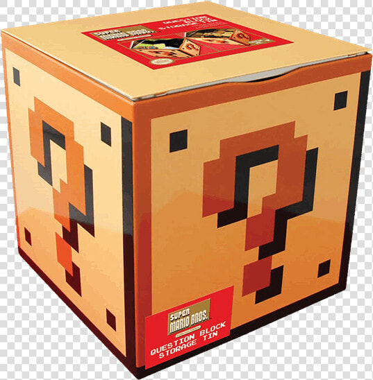 Mario Question Block Png   Nintendo Super Mario Question Block Storage Tin  Transparent PngTransparent PNG