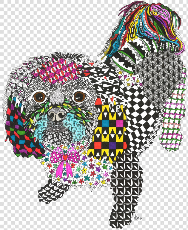 Zentangle Shih Tzu  HD Png DownloadTransparent PNG