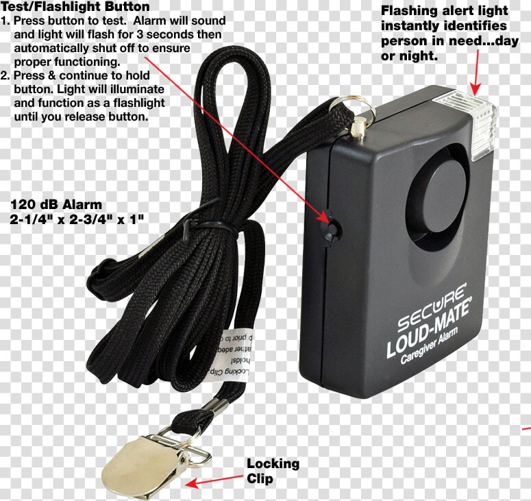 Secure® Loud mate® Pull String Fall Monitor   Adapter  HD Png DownloadTransparent PNG