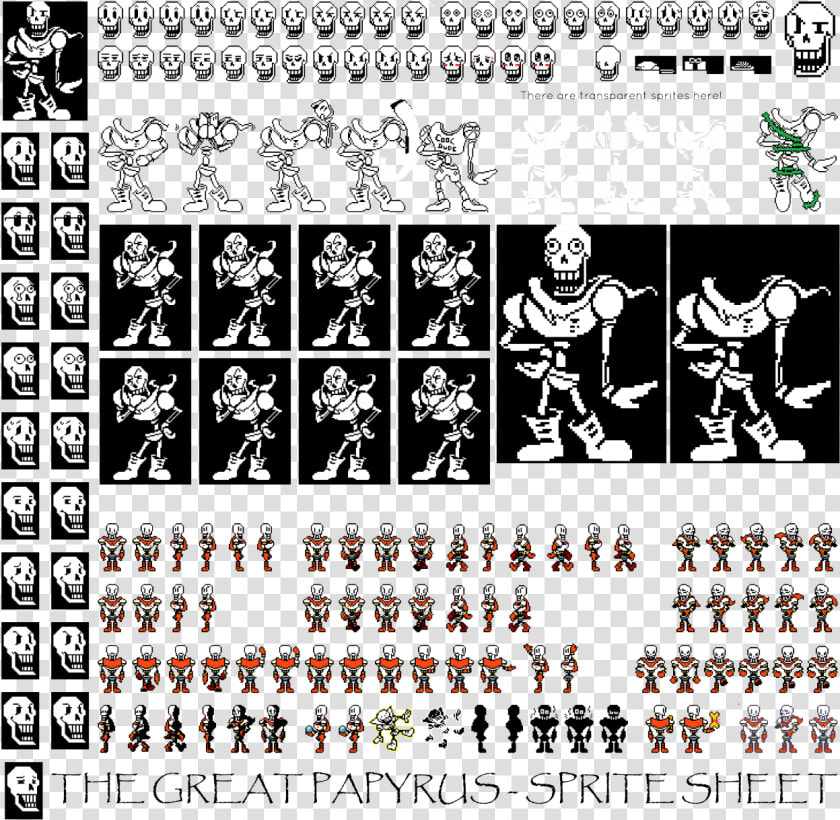 Transparent Undertale Title Png   Undertale Papyrus Sprite Sheet  Png DownloadTransparent PNG