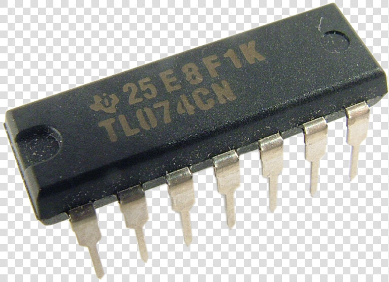 Tl074  Quad  Low Noise  Jfet Input  14 Pin Dip Image   Integrated Circuit Transparent  HD Png DownloadTransparent PNG