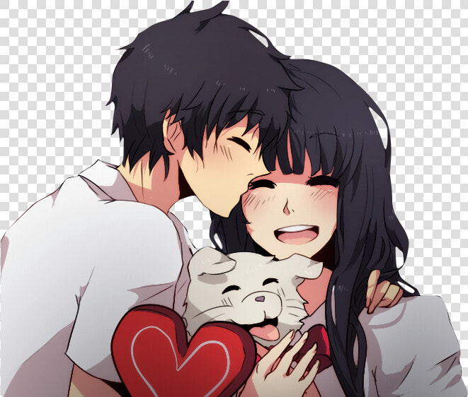 Transparent Anime Love Png   Cute Anime Couples Love  Png DownloadTransparent PNG