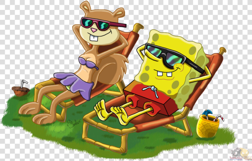 Sandy And Spongebob Png  Transparent PngTransparent PNG