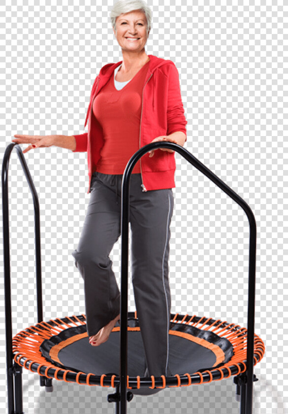 Mini Trampoline For An Elderly Person   Old Woman On Trampoline  HD Png DownloadTransparent PNG