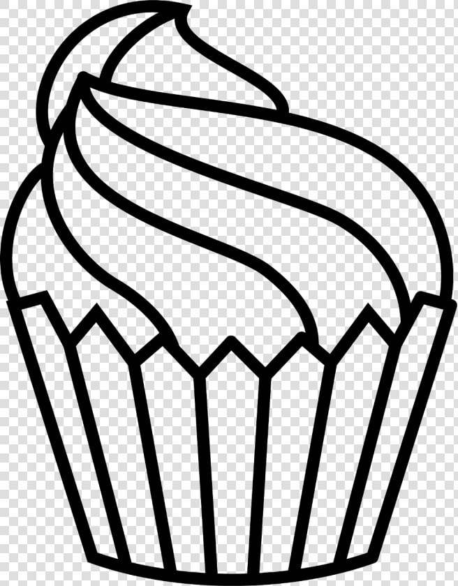 Transparent Cupcake Outline Clipart Black And White   Outline Pictures Of Cartoons  HD Png DownloadTransparent PNG