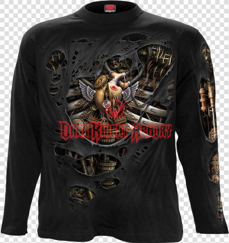 Jack In The Box Tattoo   Png Download   Steampunk Ripped Longsleeve T Shirt Black  Transparent PngTransparent PNG