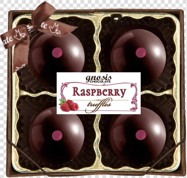 Raspberry 4pc With Label   Chocolate  HD Png DownloadTransparent PNG