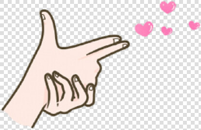  hand  heart  fingergun  fingerheart  cute  aesthetic   Drawing  HD Png DownloadTransparent PNG