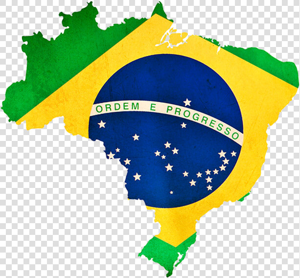 Brazil Flag In Shape Of Country  HD Png DownloadTransparent PNG