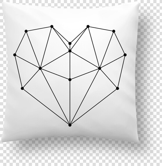 Coussin Synthétique Doux 41 X 41 Cm Geometric Heart   Cushion  HD Png DownloadTransparent PNG