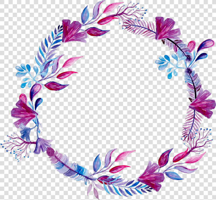  purple  watercolor  wreath  ink  paint  flowers  freetoedit   Watercolor Weather Flower Png Purple  Transparent PngTransparent PNG