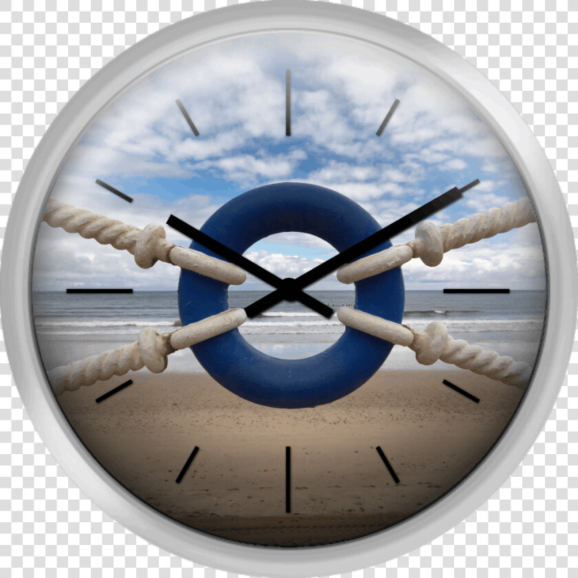 Beach Through Lifeguard Tied With Ropes   Wall Clock  HD Png DownloadTransparent PNG