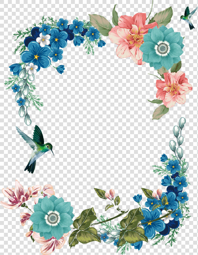 Floral Design Flower Icon   Frame Flower Border Design  HD Png DownloadTransparent PNG